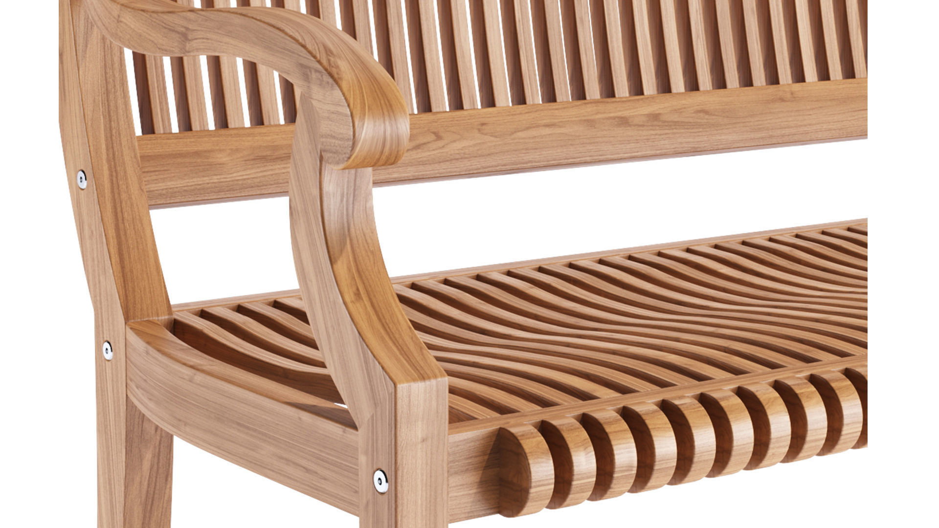 Palm Bench 3D model_5