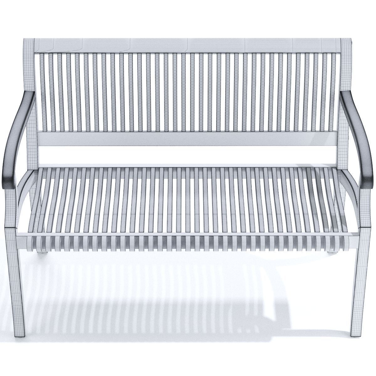 Palm Bench 3D model_6