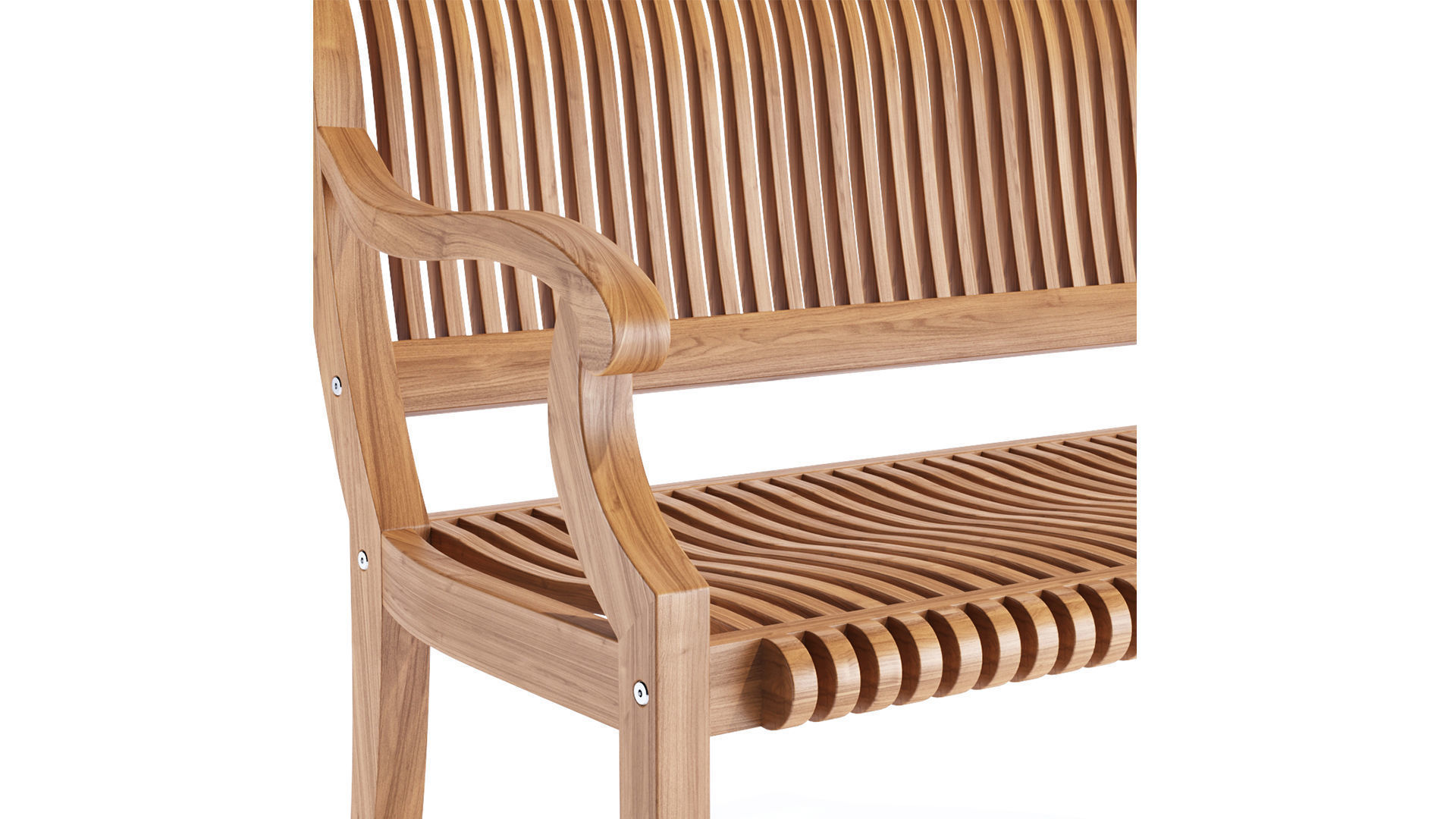 Palm Bench 3D model_4