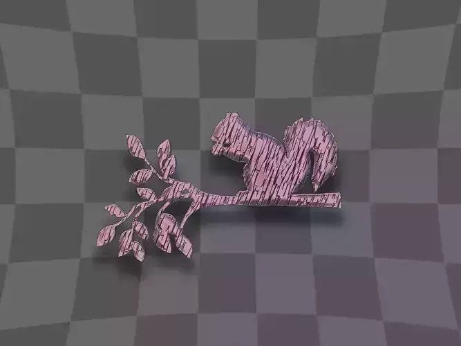 Squirrel on tree branch