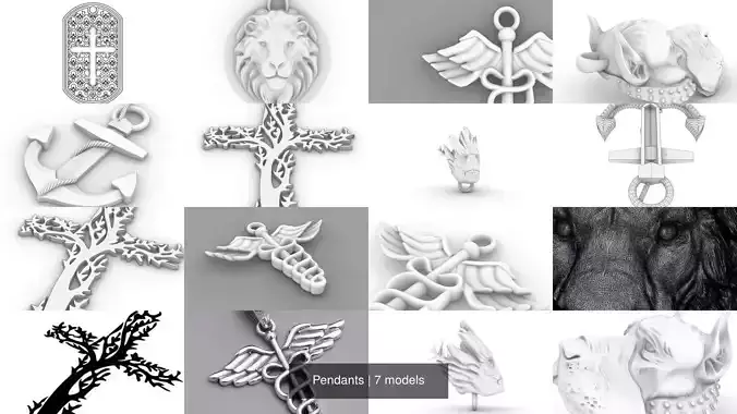 Pendants 3D Model Collection