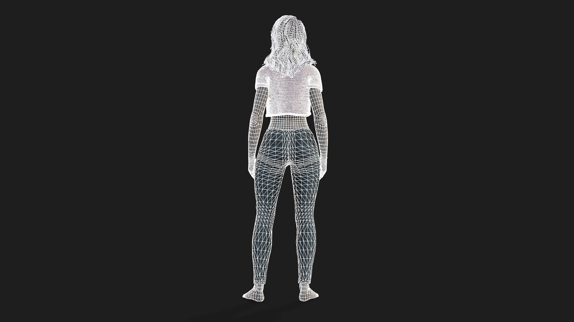 Game and animation ready girl character 3D model_17
