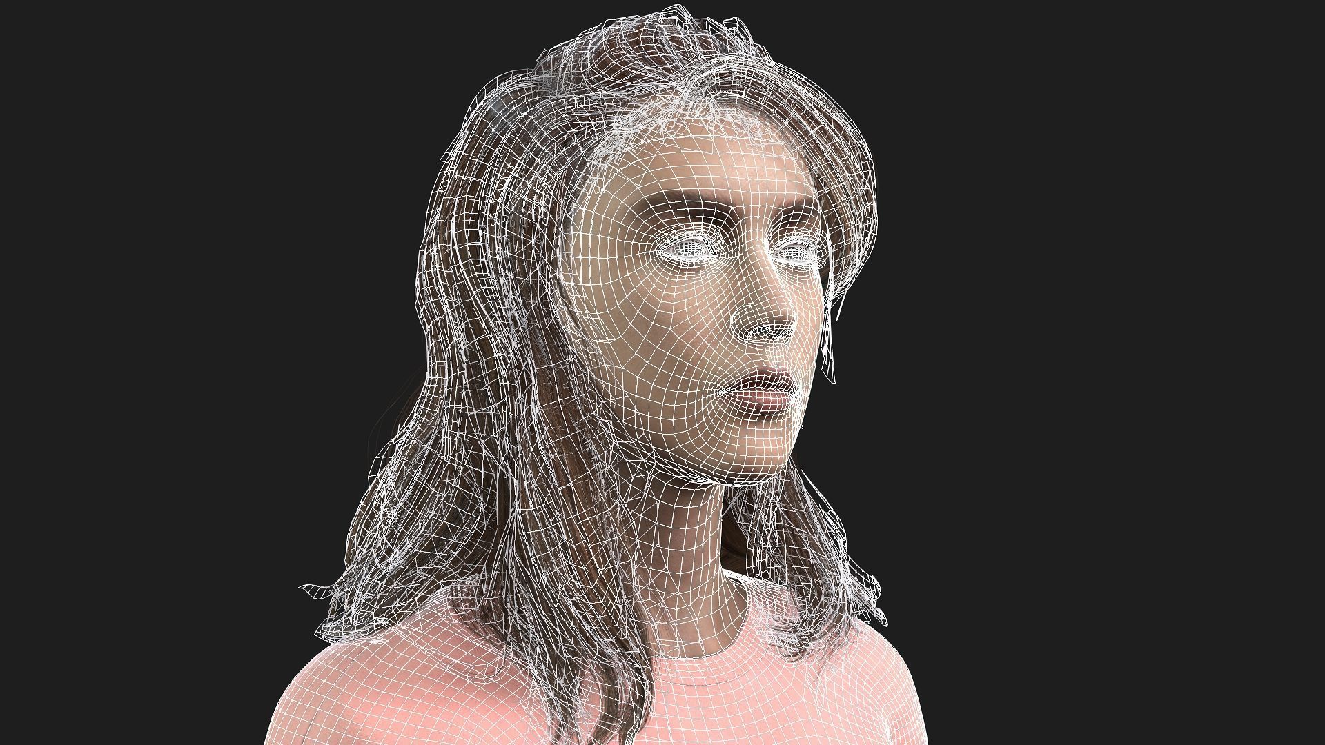 Game and animation ready girl character 3D model_21