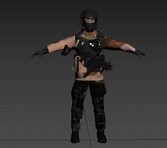 Soldier Free low-poly 3D model