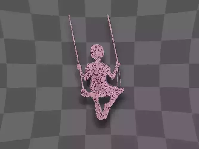 Person sitting on a swing