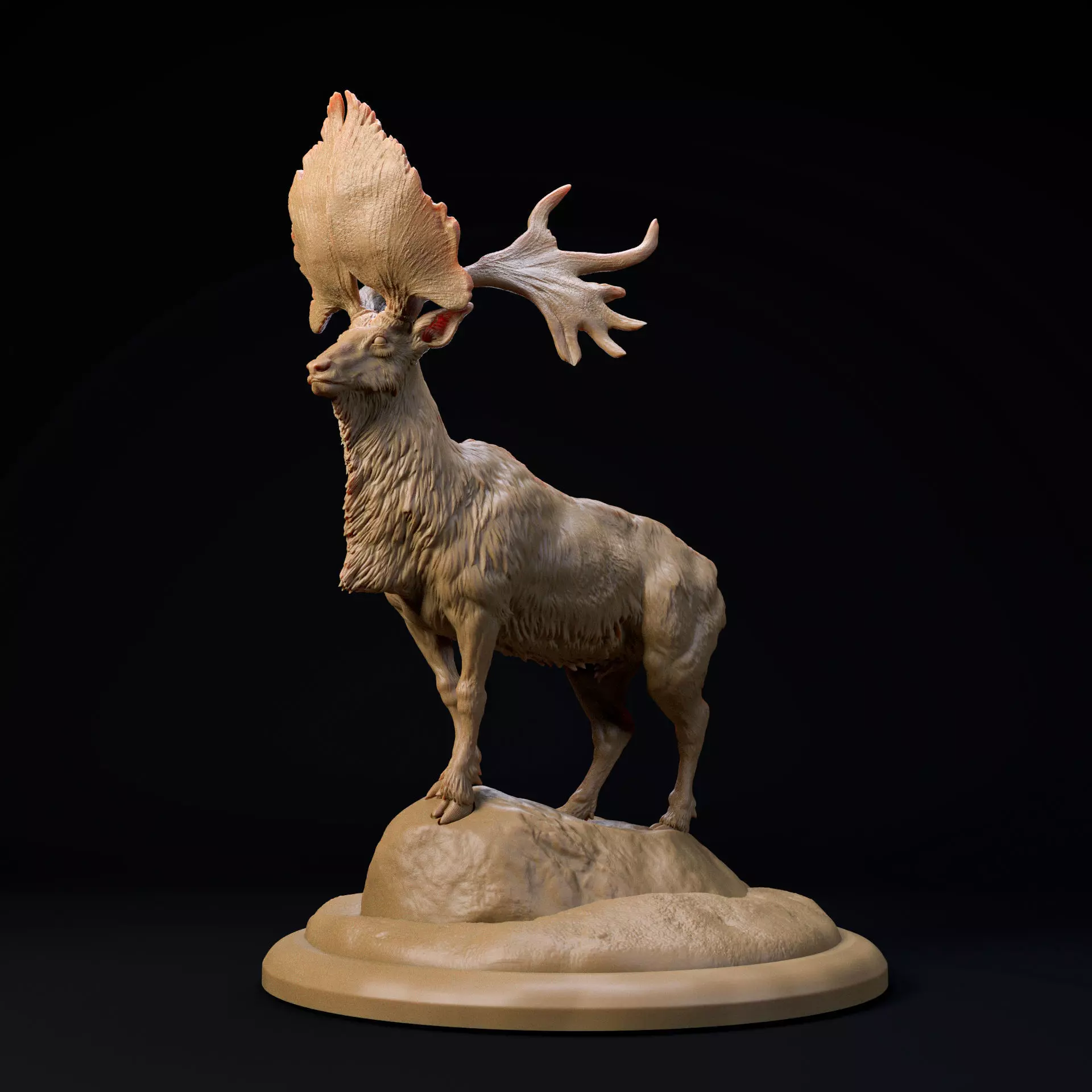 Sinomegaceros Giant elk 32mm scale pre-supported animal 3D print model_0