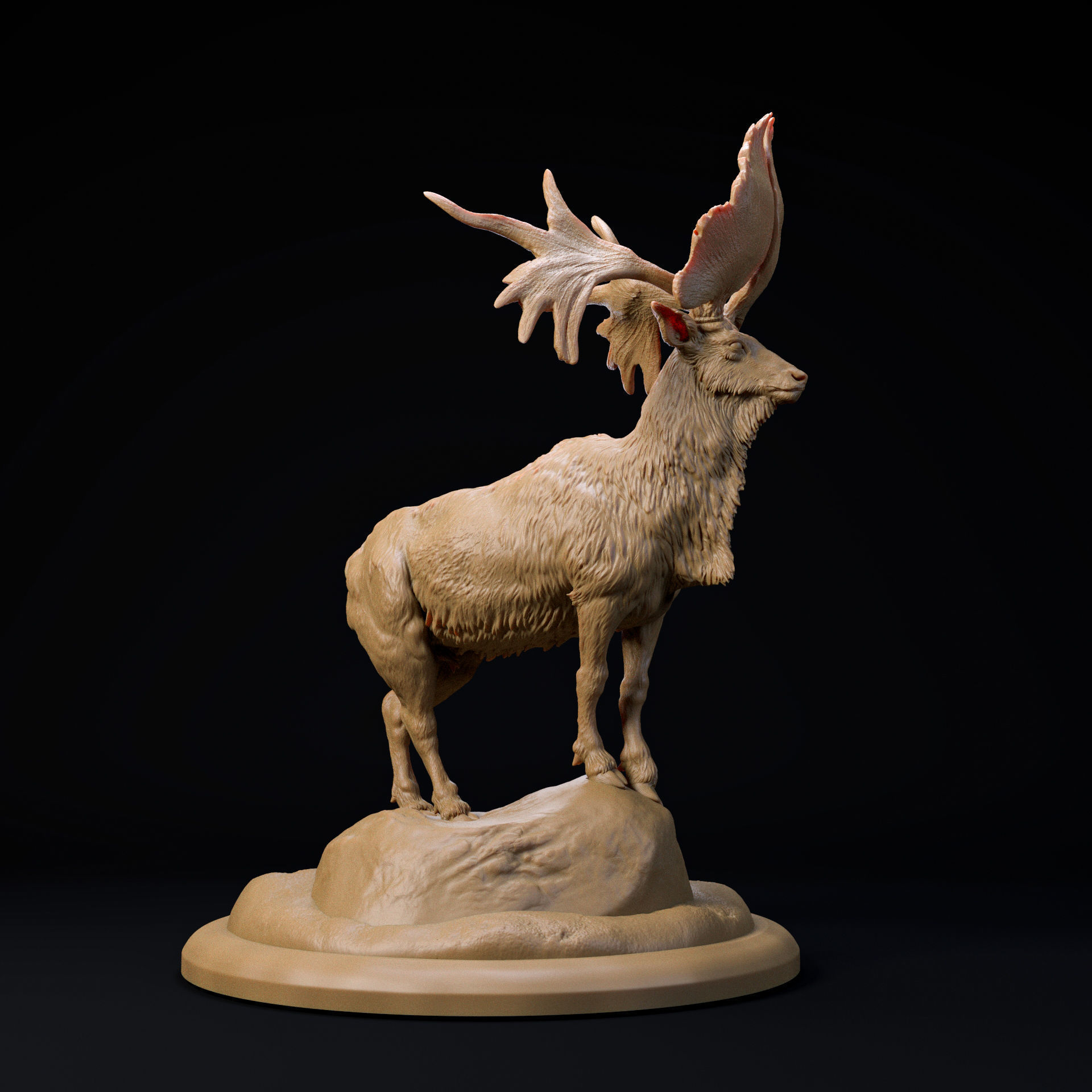 Sinomegaceros Giant elk 32mm scale pre-supported animal 3D print model_2