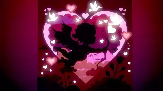 Cupid Angel Shadow box