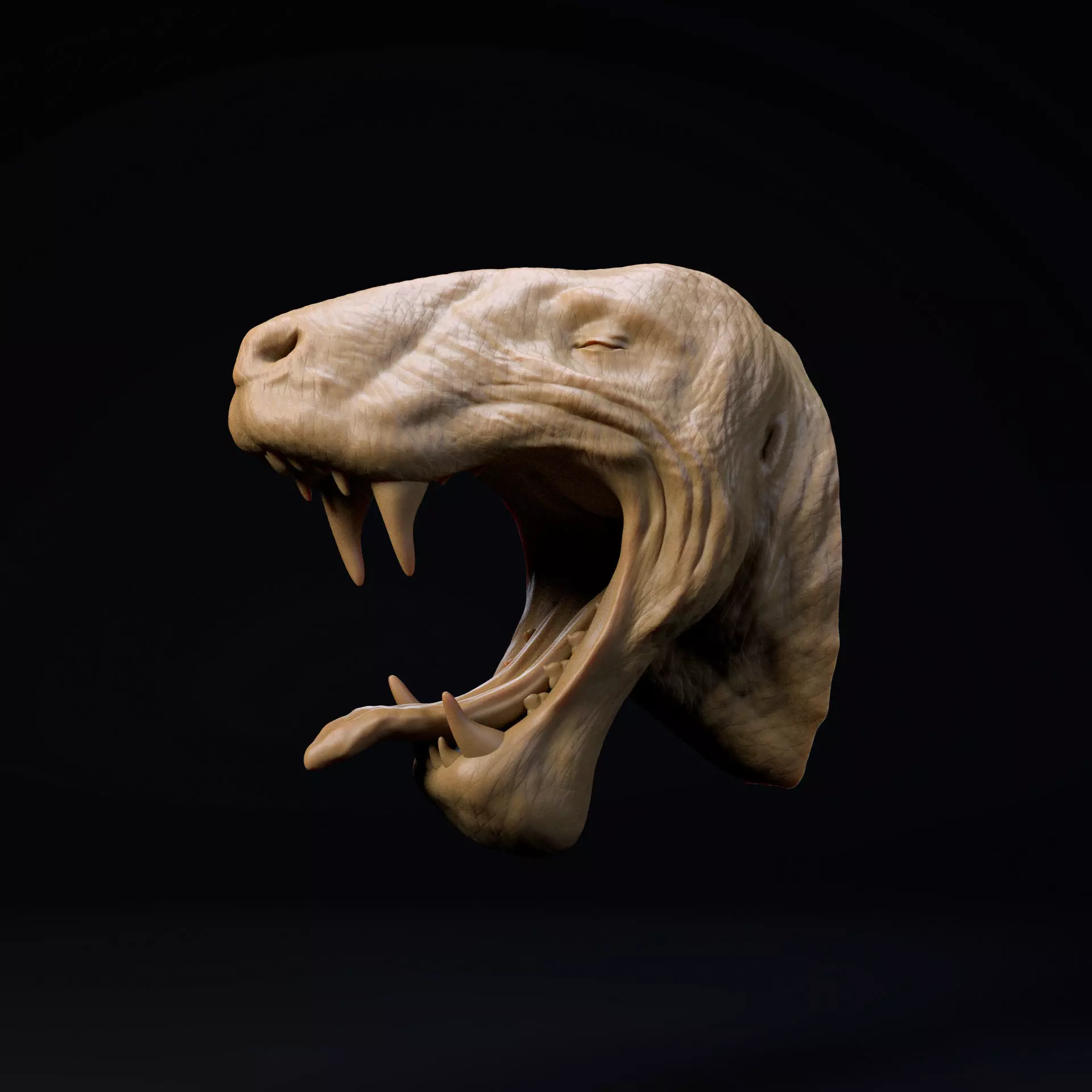 Inostrancevia Latifrons mount-head 3D print model_0