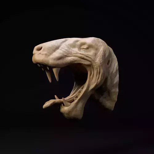 Inostrancevia Latifrons mount-head 3D print model
