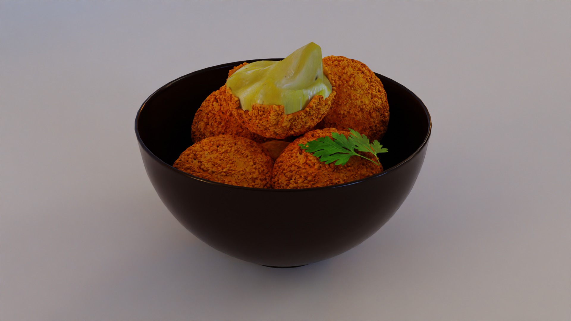 Potato balls 3D model_1