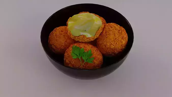 Potato balls 3D model