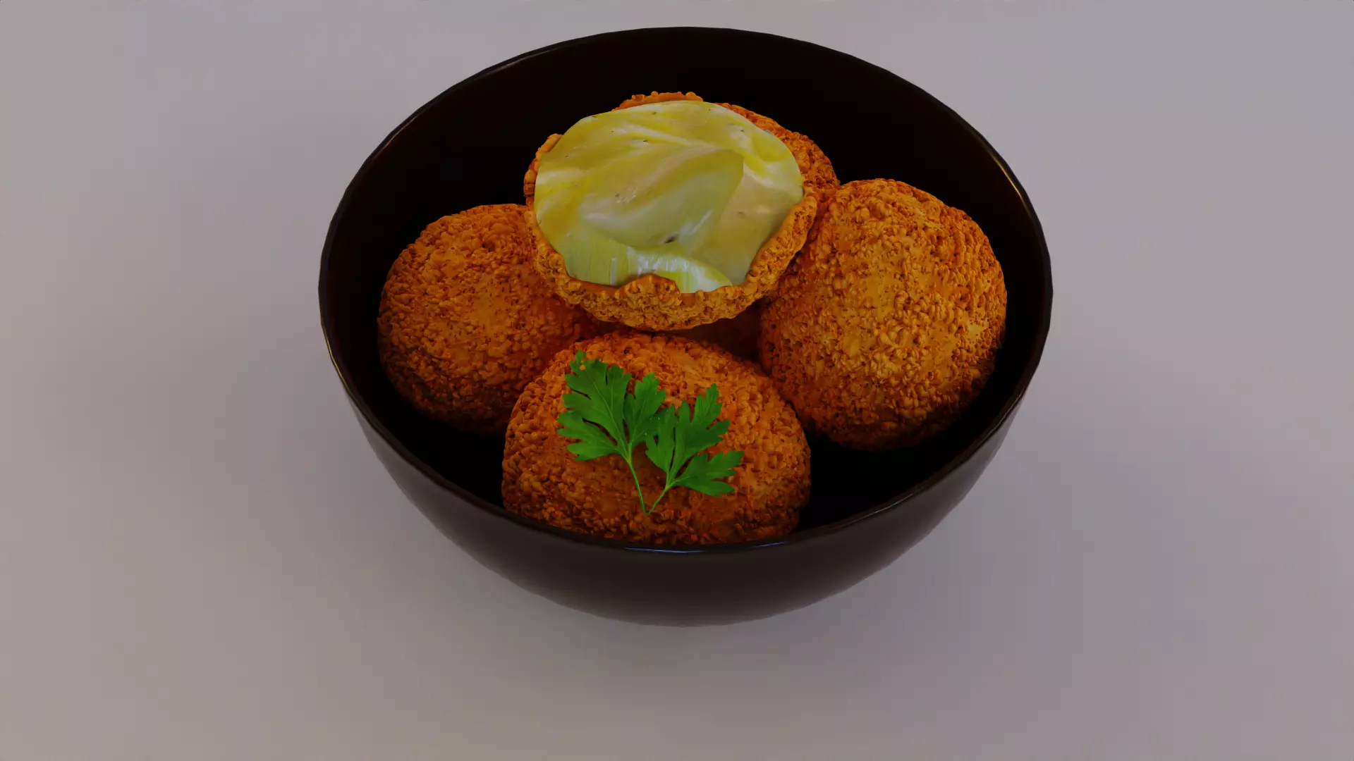 Potato balls 3D model_0