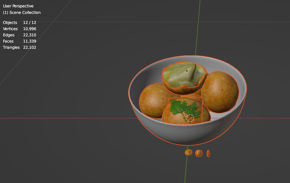 Potato balls 3D model_4