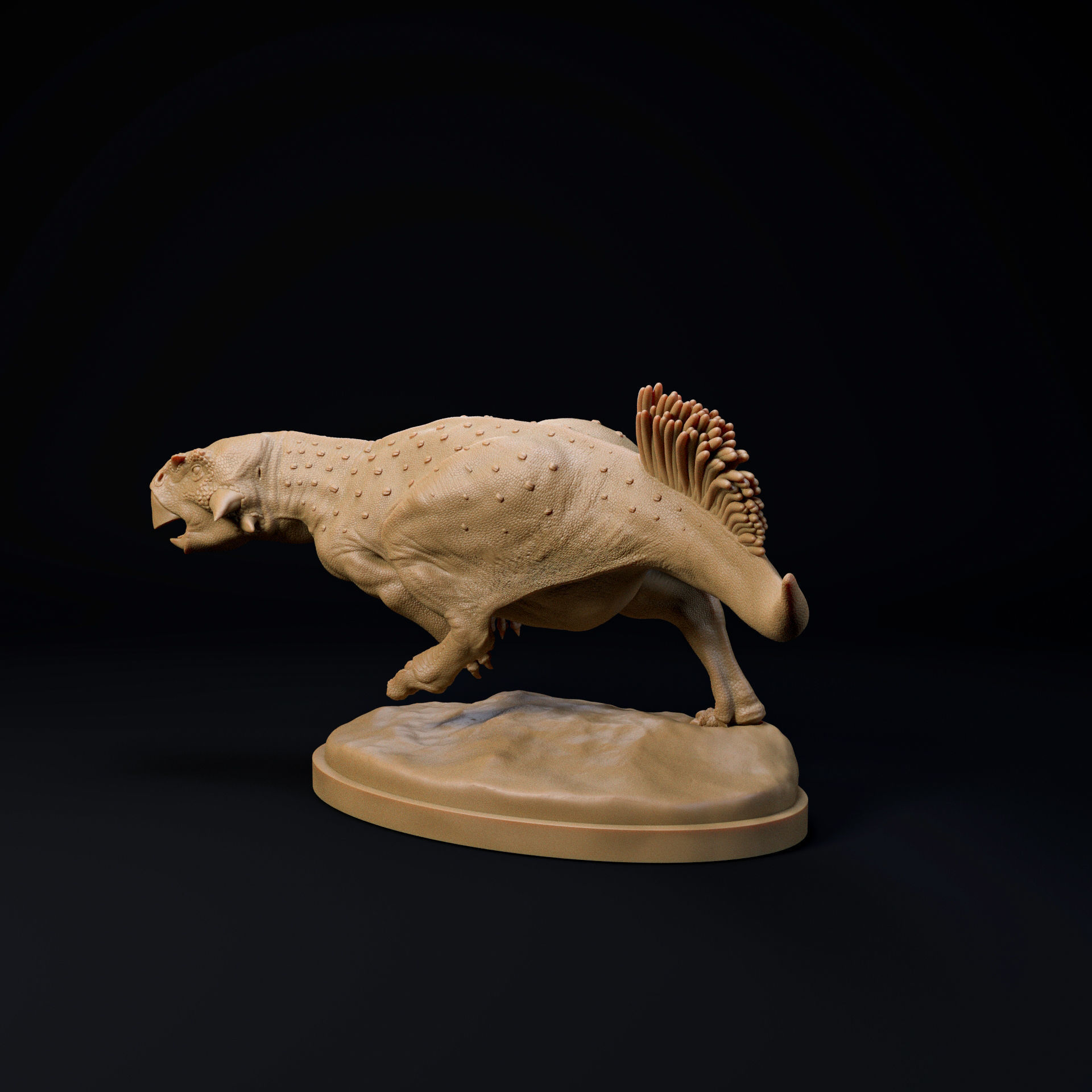 Psittacosaurus running 1-20 scale pre-supported dinosaur 3D print model_1