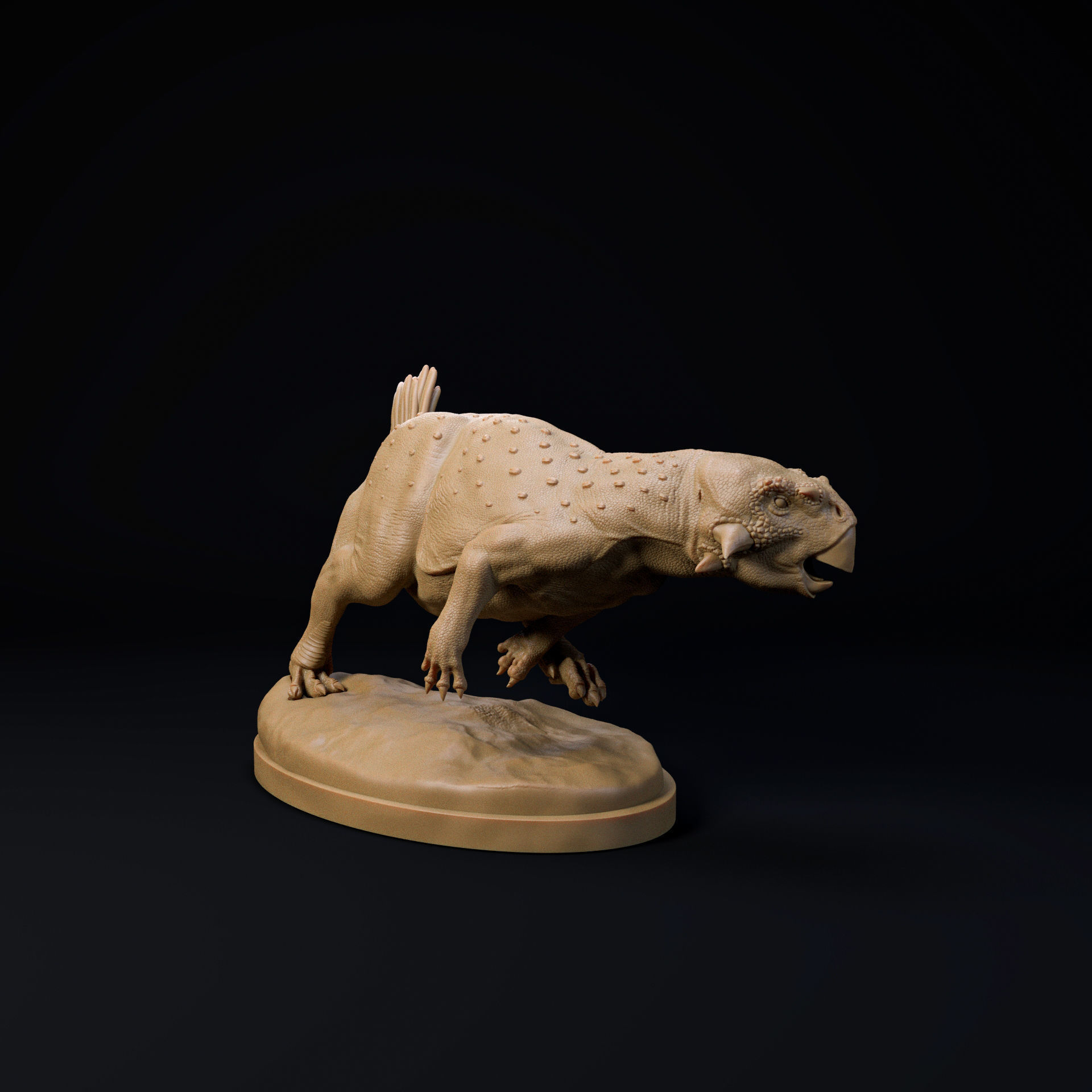 Psittacosaurus running 1-20 scale pre-supported dinosaur 3D print model_2