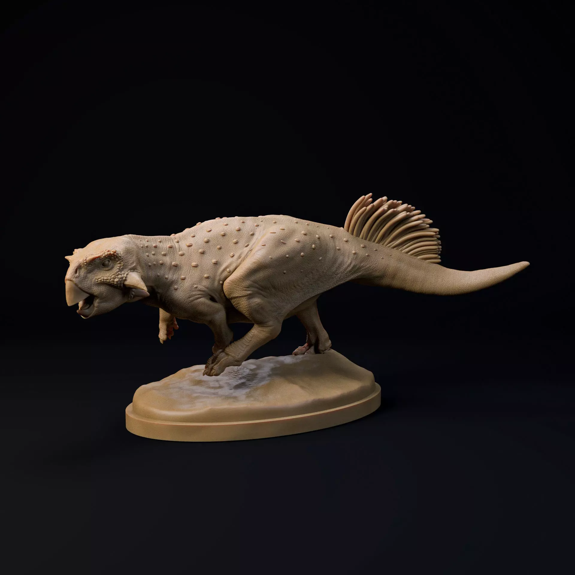 Psittacosaurus running 1-20 scale pre-supported dinosaur 3D print model_0