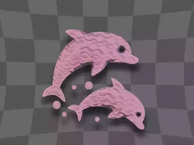 Two dolphins in love