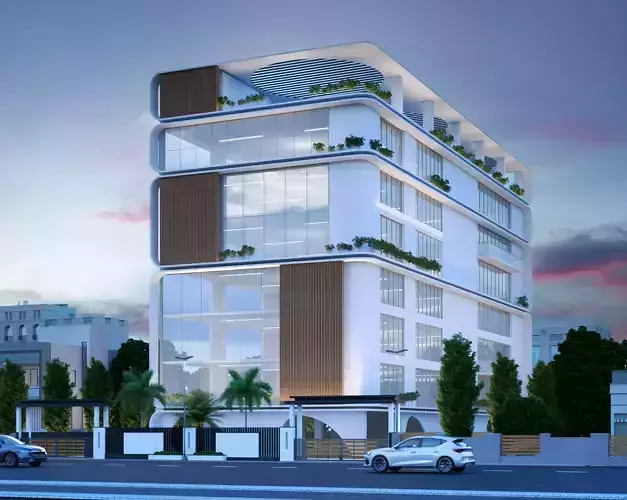 Modern Exterior Futuristic building 