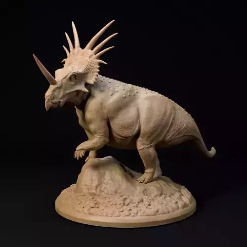 Styracosaurus 32mm scale pre-supported dinosaur 3D print model
