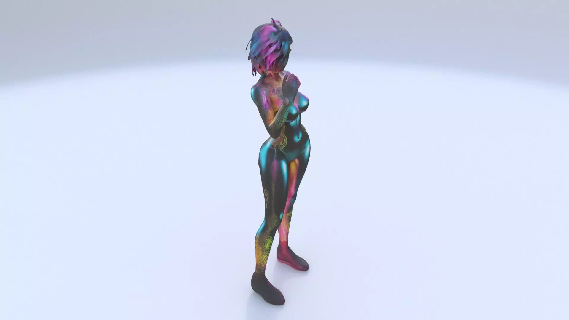 Futuristic Cyborg 3D model_0