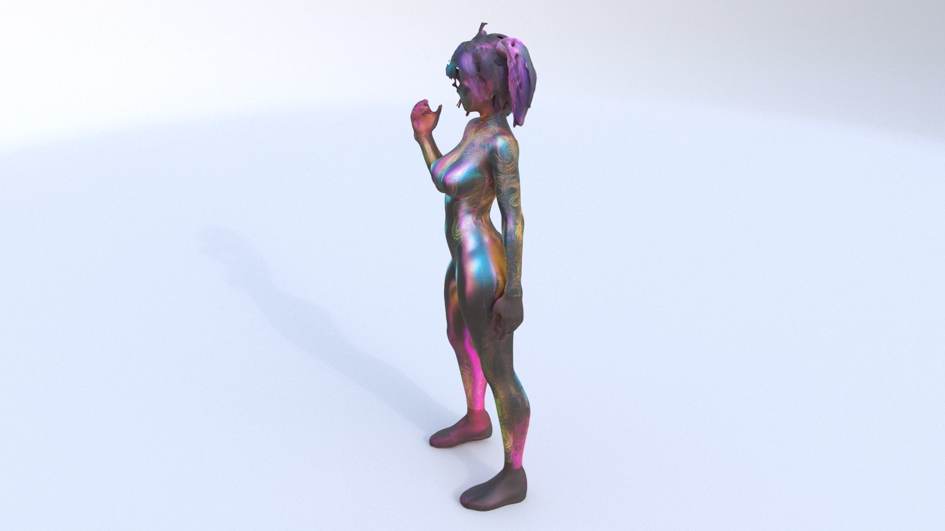 Futuristic Cyborg 3D model_2