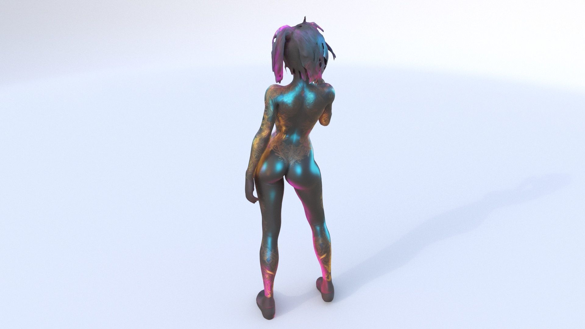 Futuristic Cyborg 3D model_4