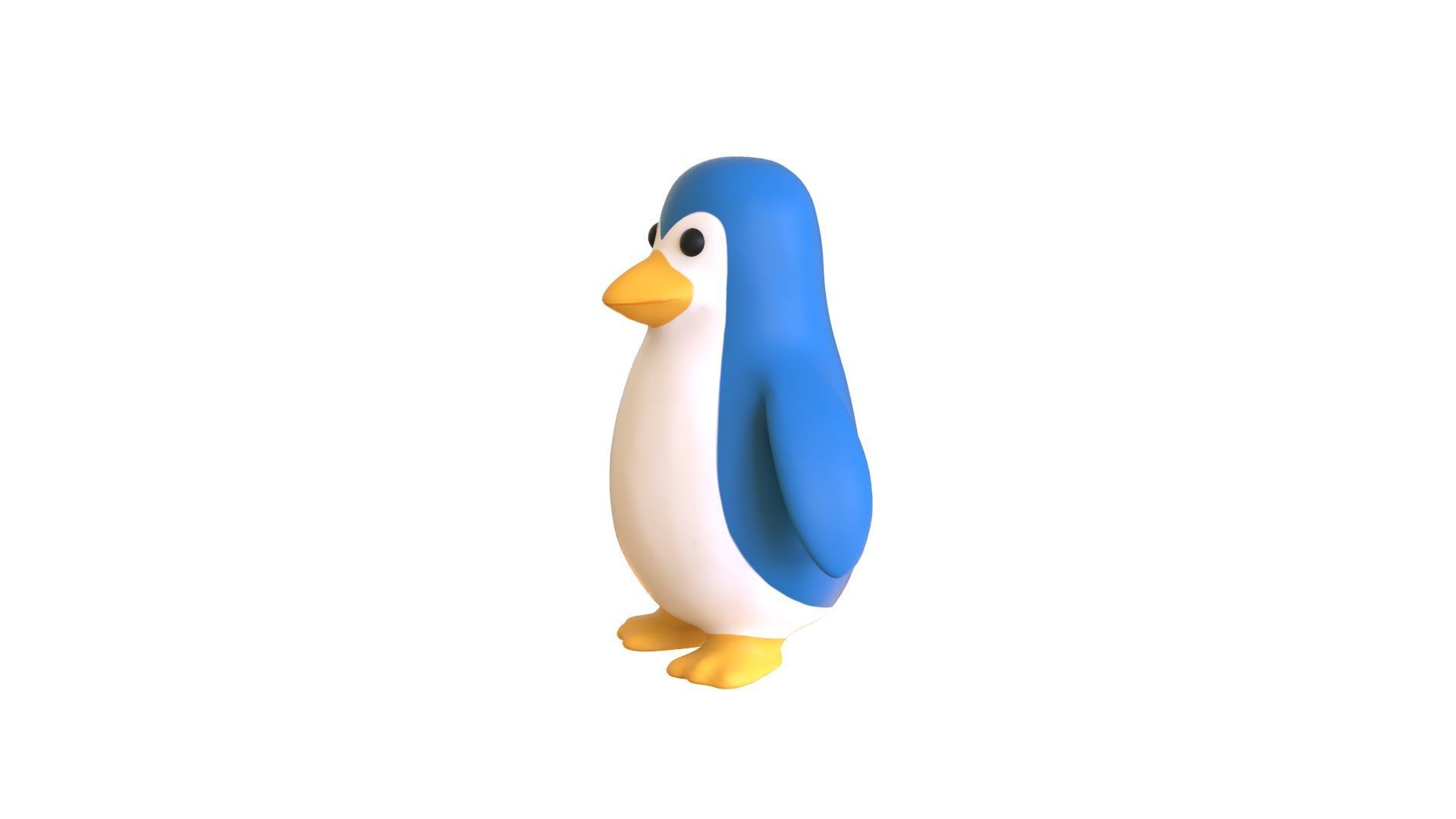 Cartoon Penguin v003  Low-poly 3D model_2