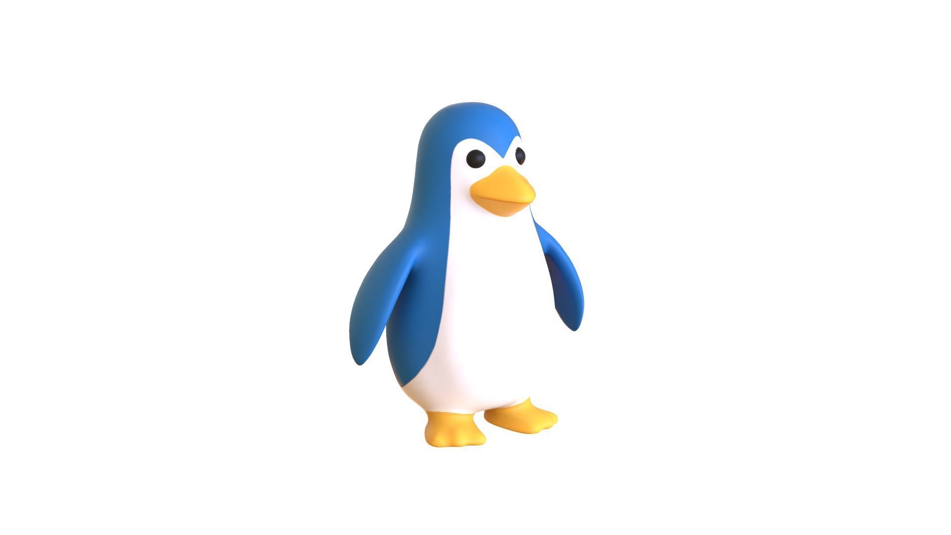 Cartoon Penguin v003  Low-poly 3D model_13