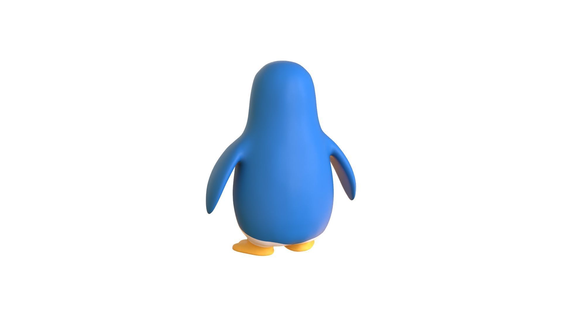 Cartoon Penguin v003  Low-poly 3D model_6