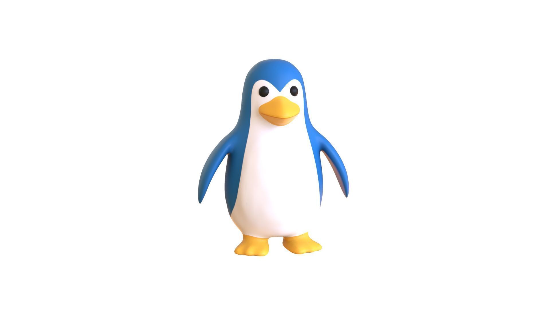 Cartoon Penguin v003  Low-poly 3D model_14