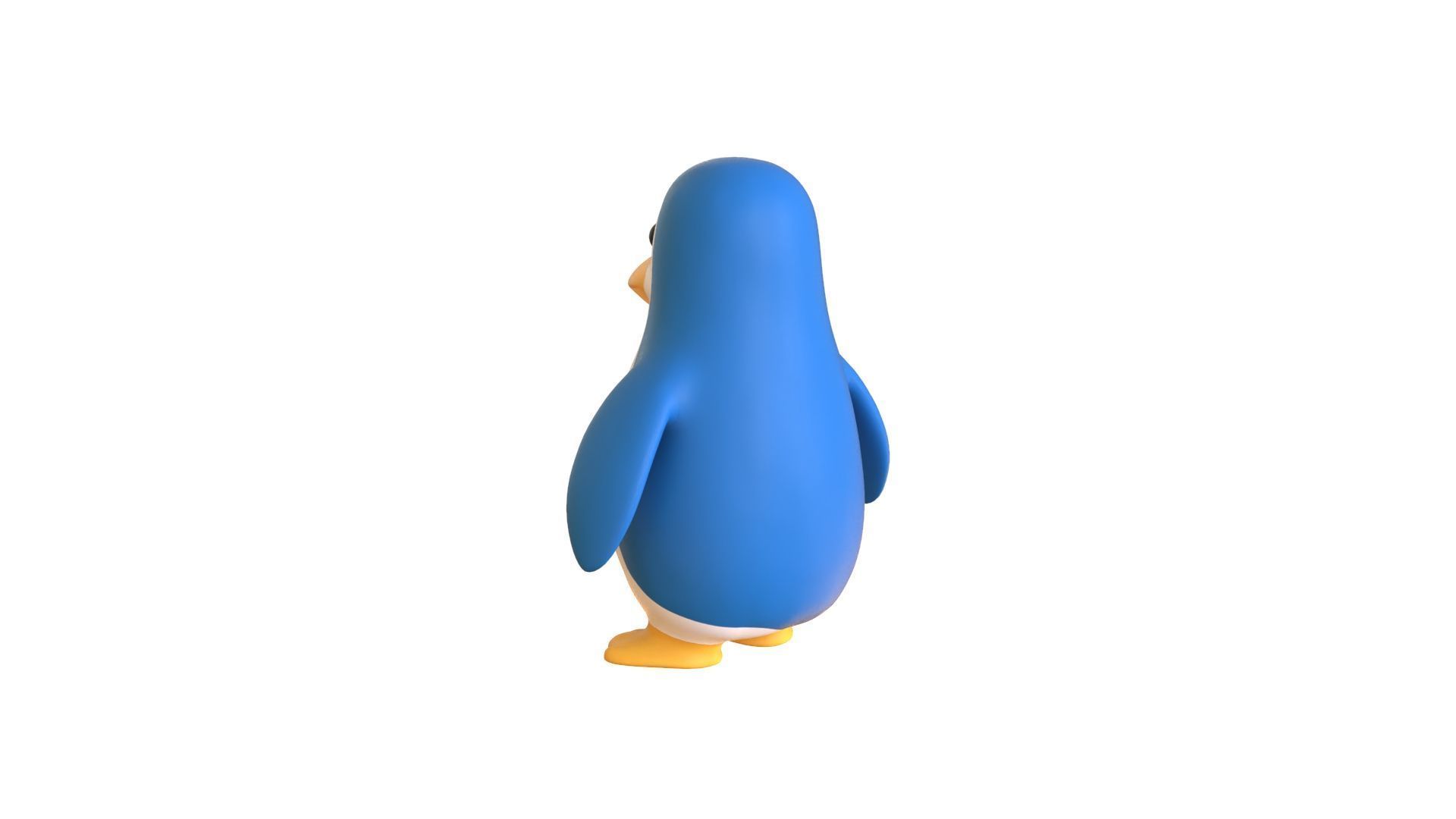 Cartoon Penguin v003  Low-poly 3D model_5