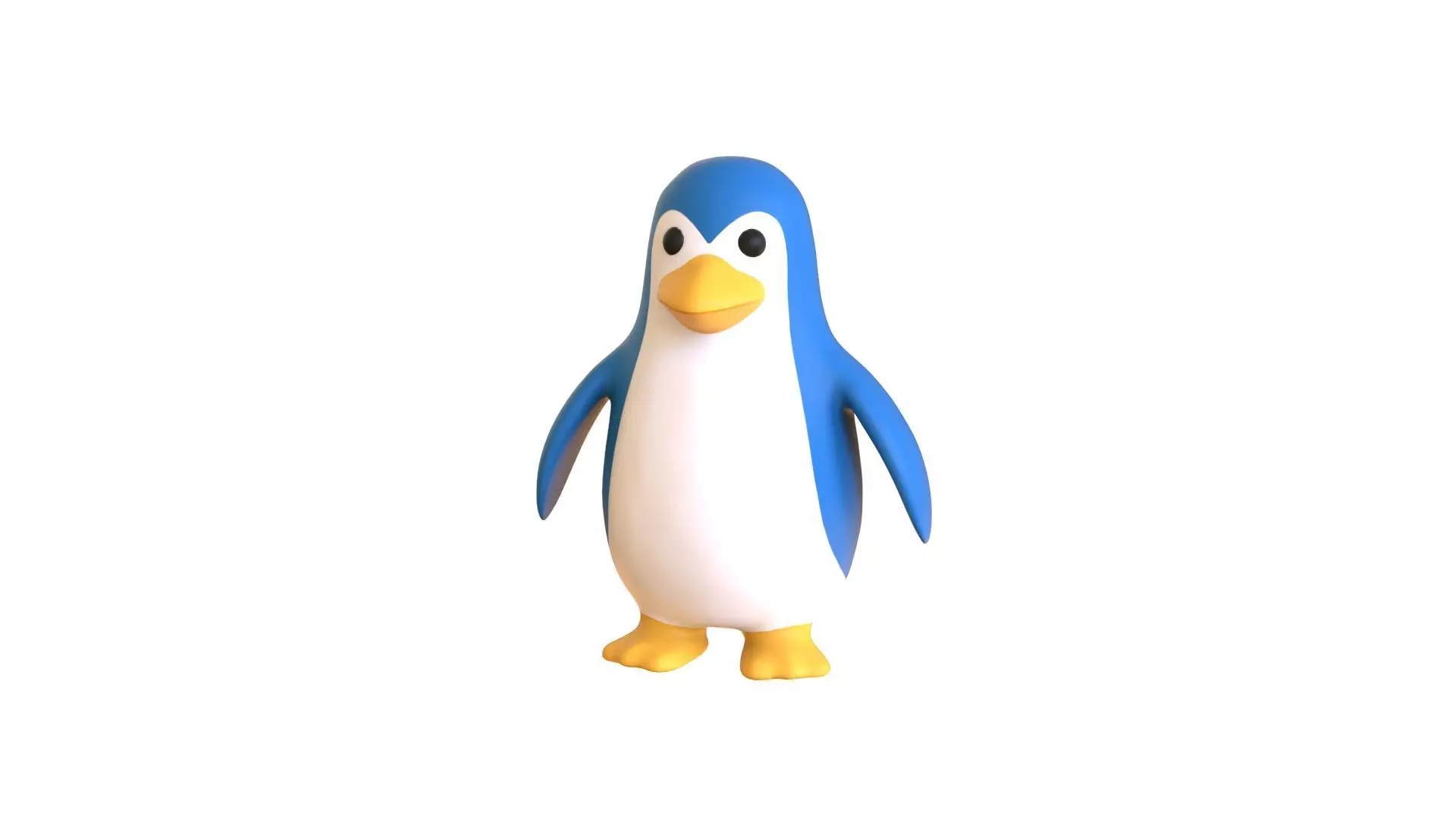 Cartoon Penguin v003  Low-poly 3D model_0