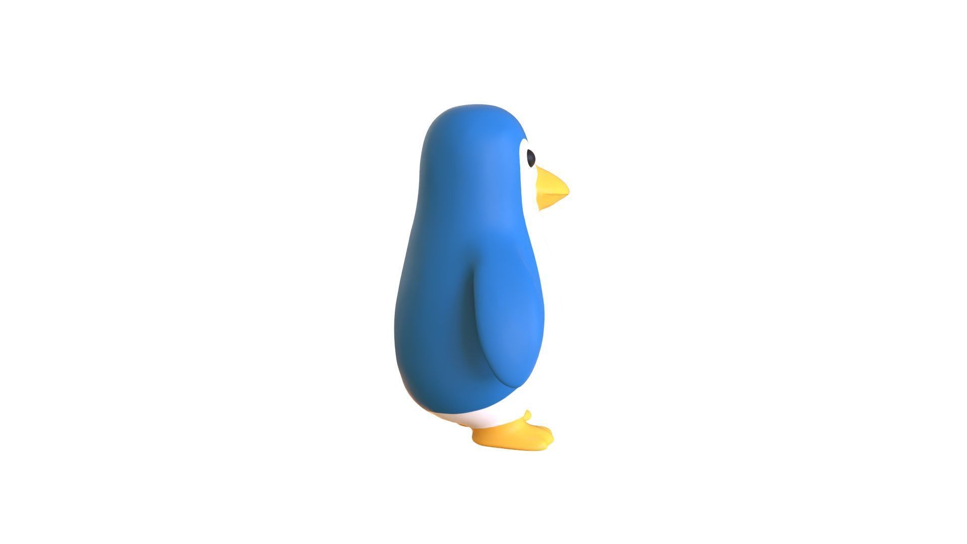 Cartoon Penguin v003  Low-poly 3D model_10