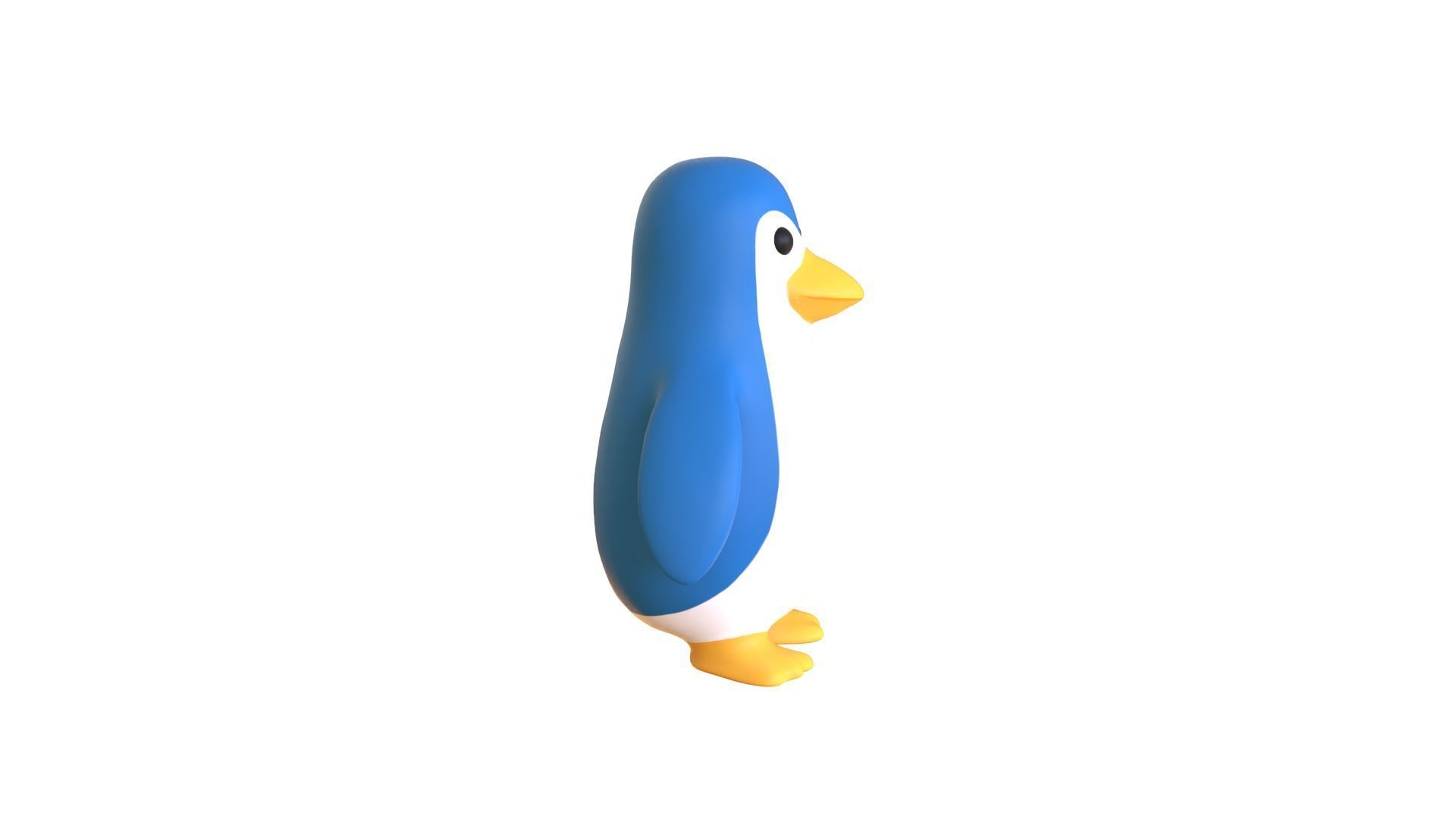 Cartoon Penguin v003  Low-poly 3D model_11