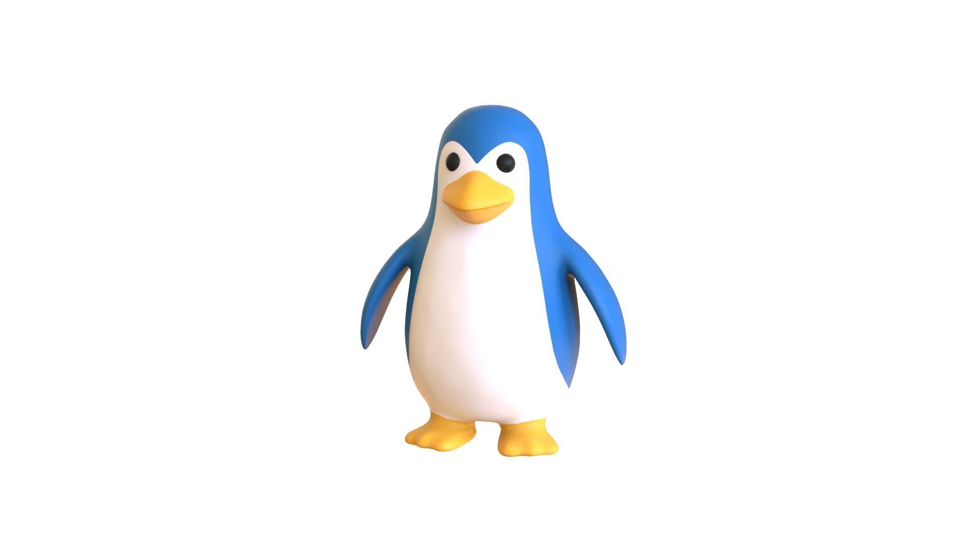 Cartoon Penguin v003  Low-poly 3D model_15