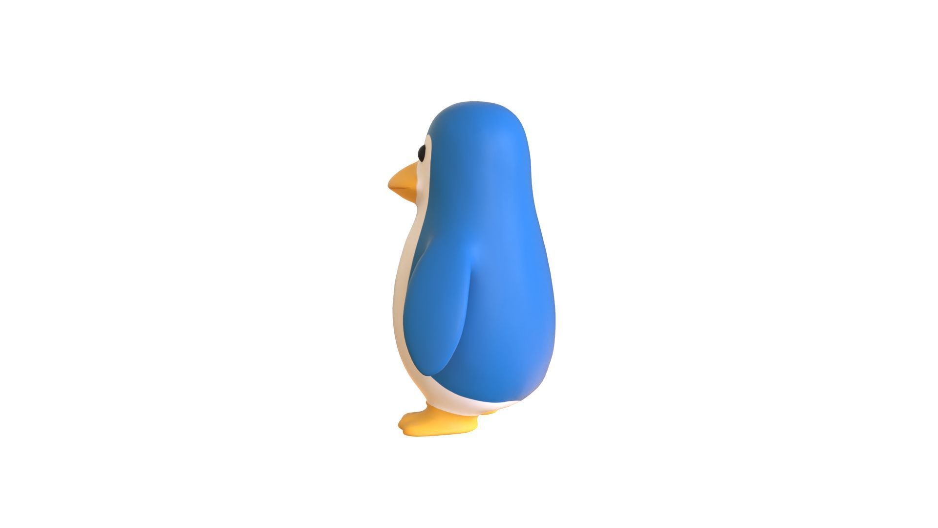 Cartoon Penguin v003  Low-poly 3D model_4