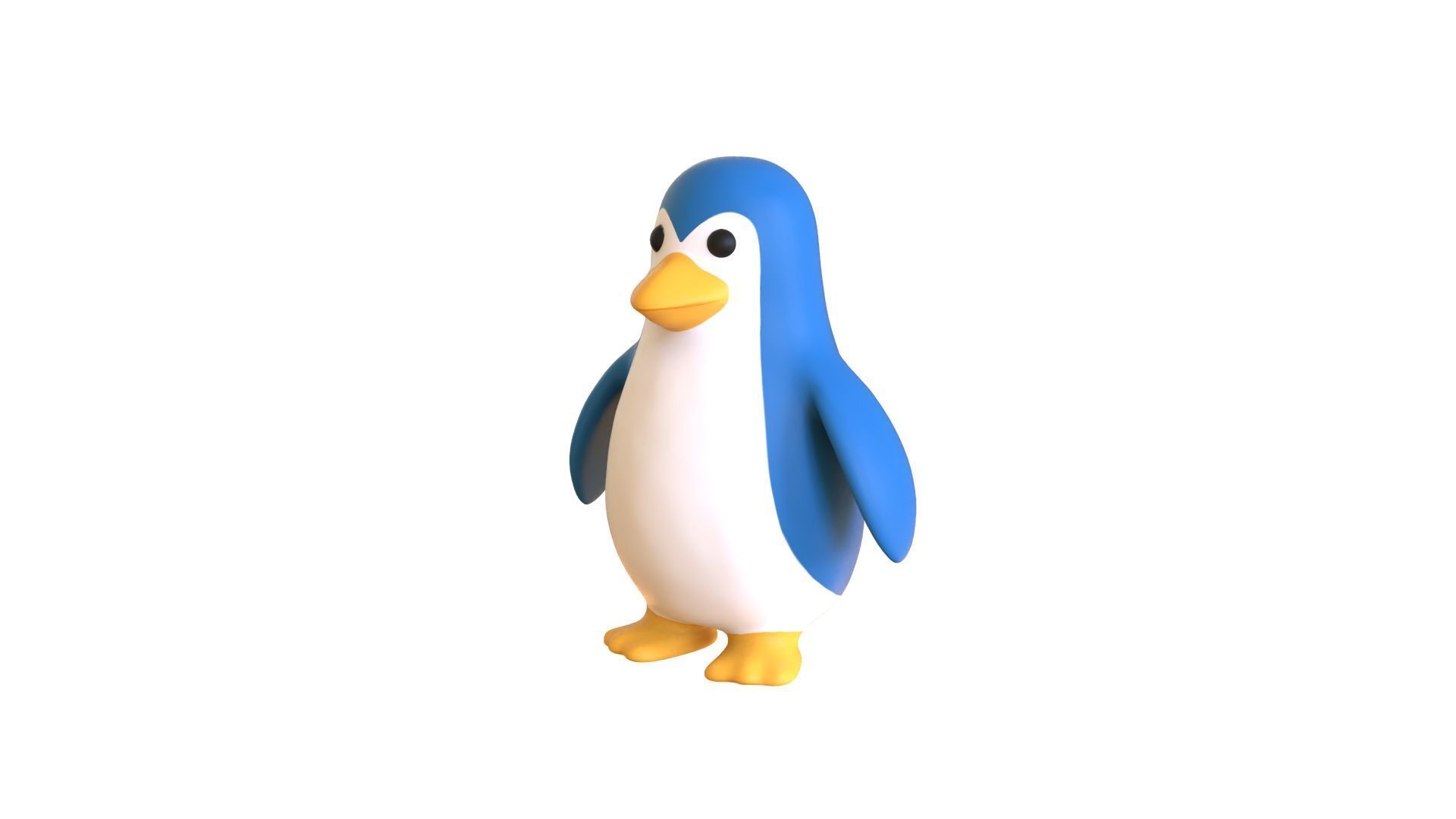Cartoon Penguin v003  Low-poly 3D model_1