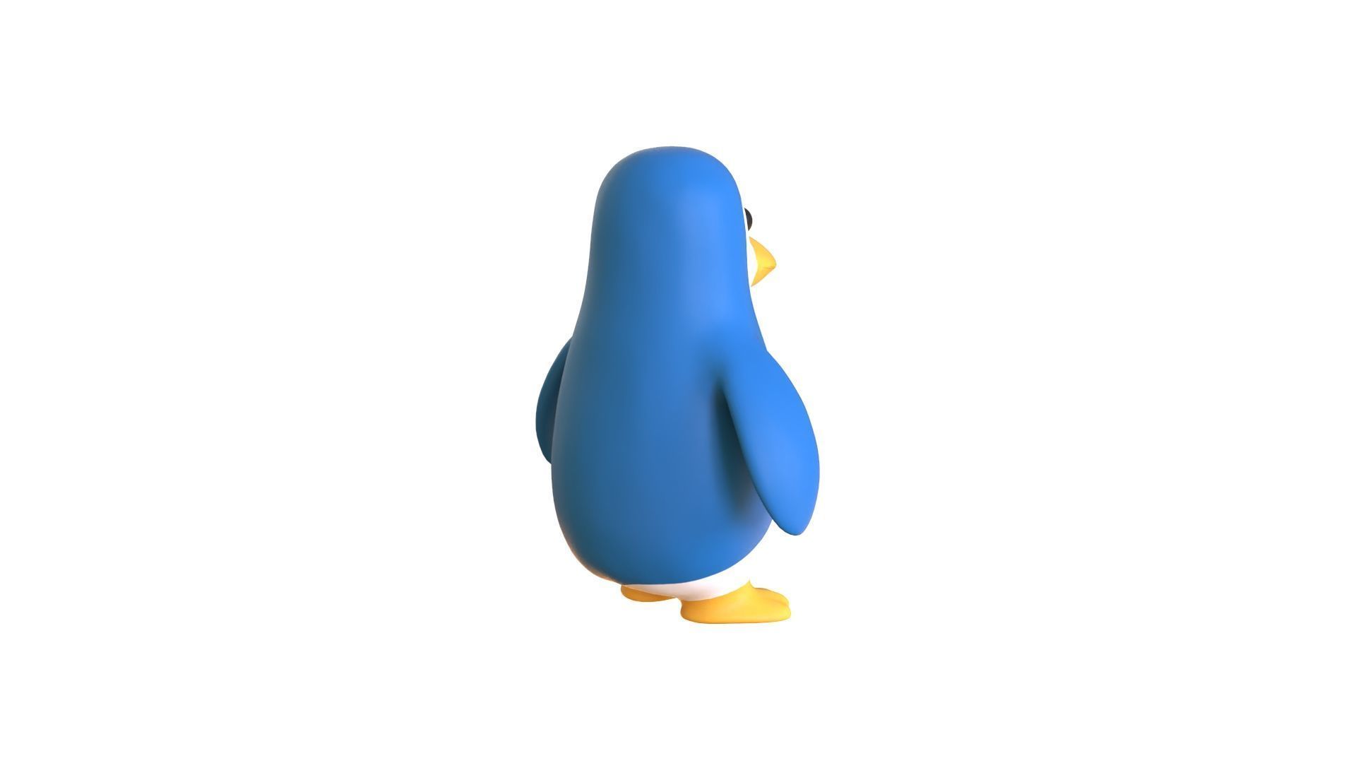 Cartoon Penguin v003  Low-poly 3D model_9