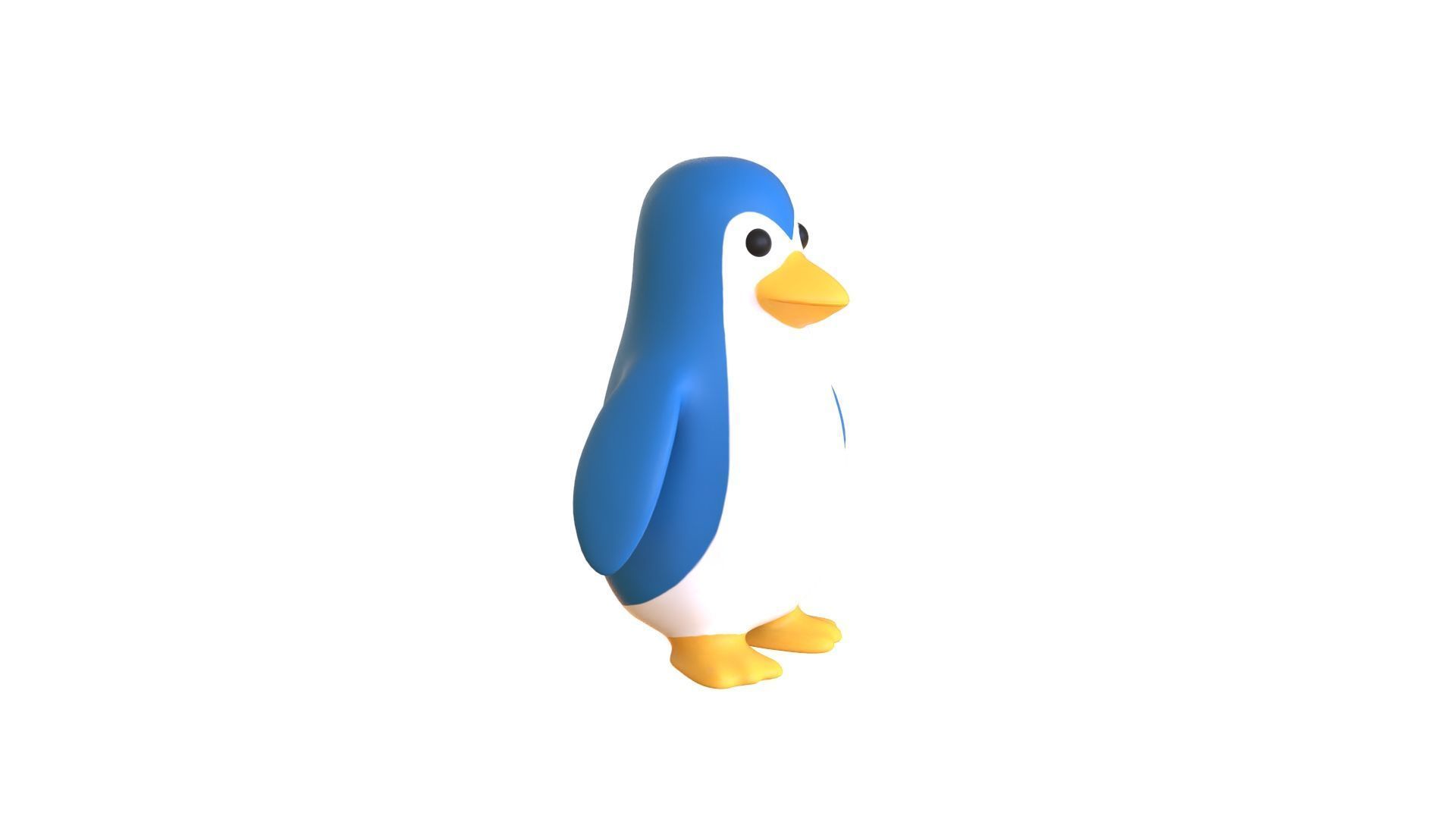 Cartoon Penguin v003  Low-poly 3D model_12