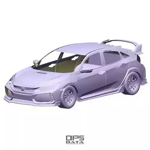 CIVIC TYPE R FK8 Full Exterior Mesh Model - 3D Laser-Scanned
