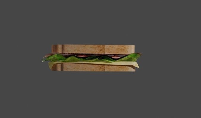 Sandwich 3D Low-poly 3D model 5