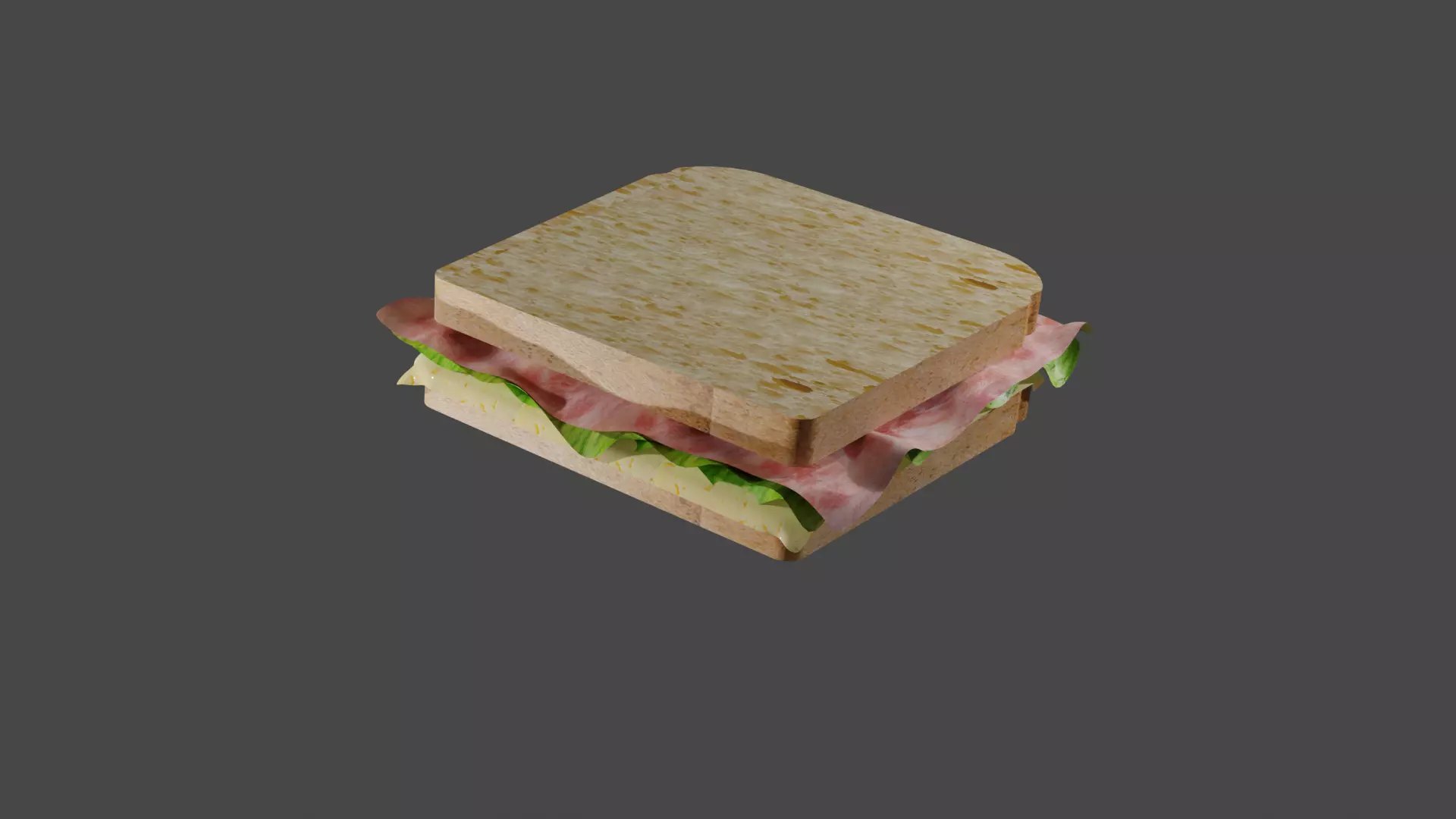 Sandwich 3D Low-poly 3D model_0