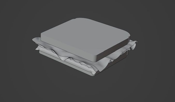 Sandwich 3D Low-poly 3D model 3