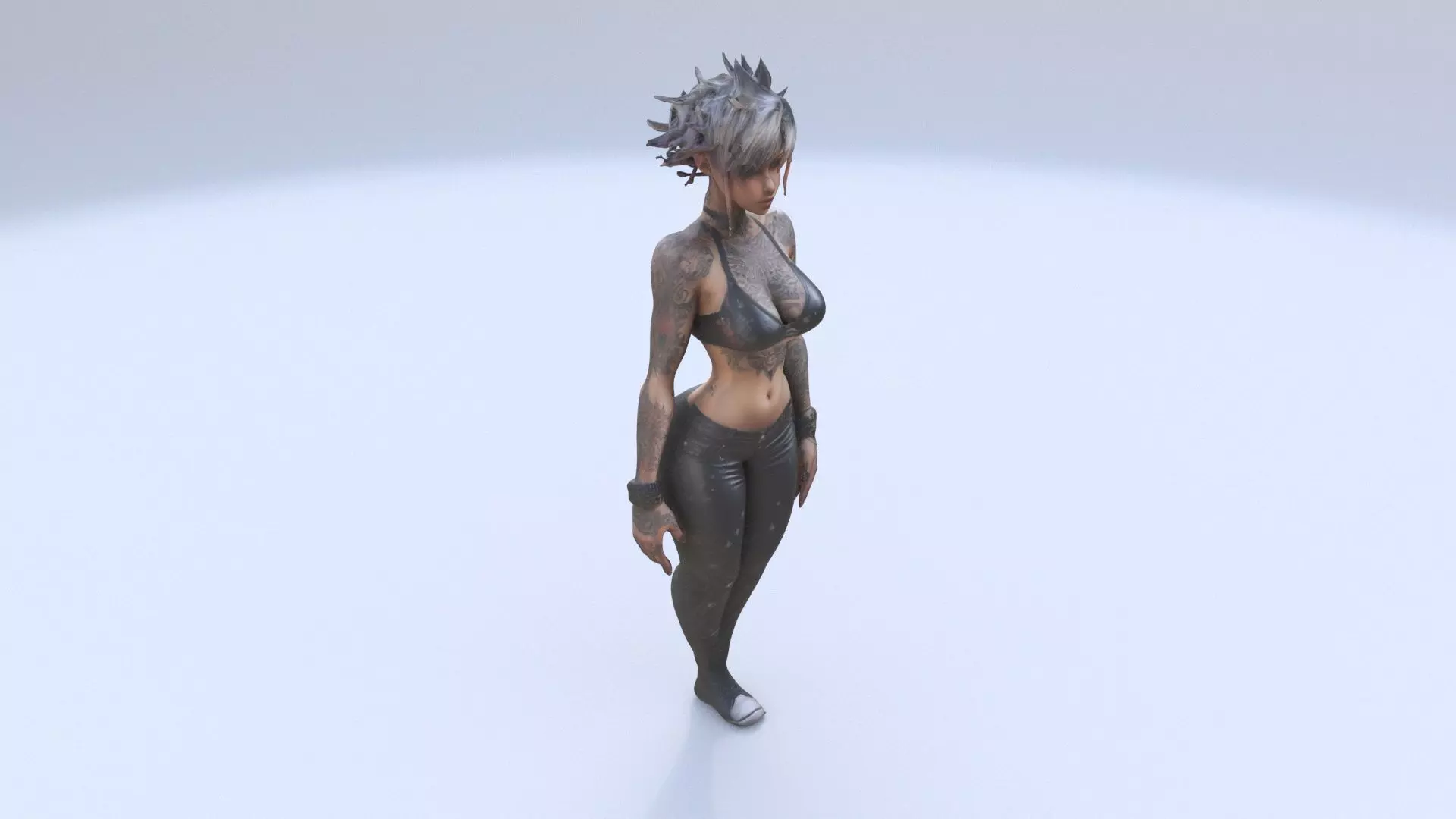 Punk Princess 3D model_0