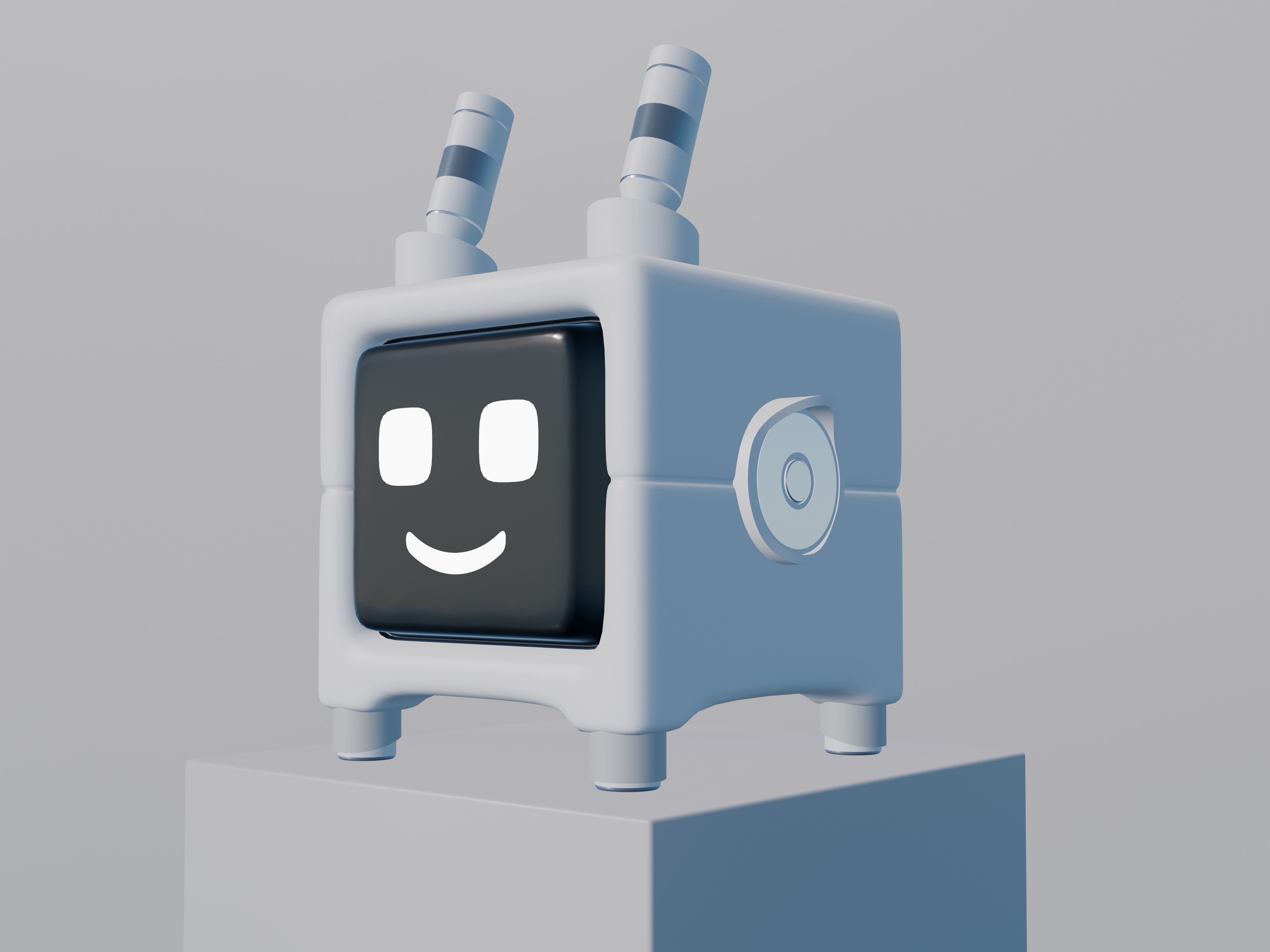 Cute Robot Low-poly 3D model Low-poly 3D model_3
