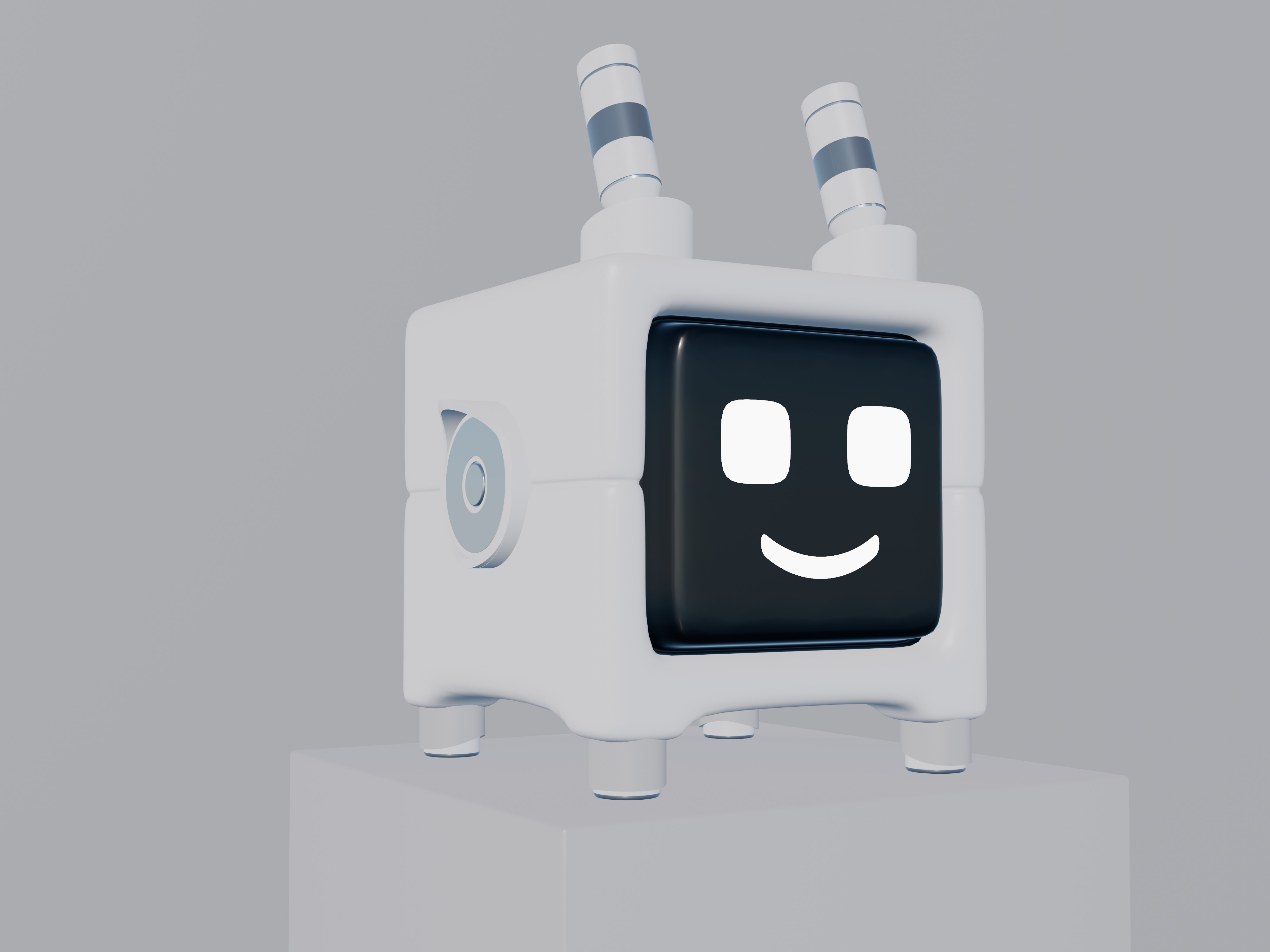Cute Robot Low-poly 3D model Low-poly 3D model_1