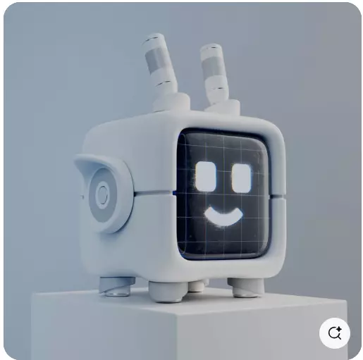 Cute Robot Low-poly 3D model Low-poly 3D model_0