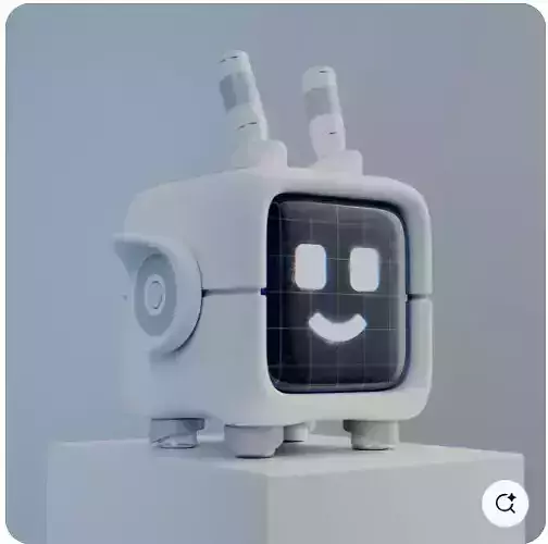Cute Robot Low-poly 3D model Low-poly 3D model
