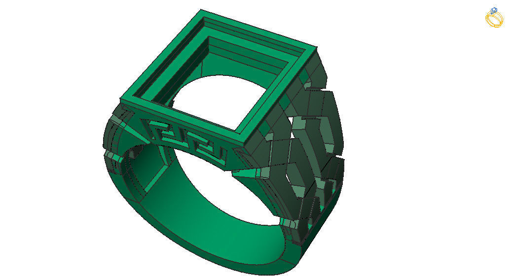 Signet Ring for Men 3D print model 3D print model_7